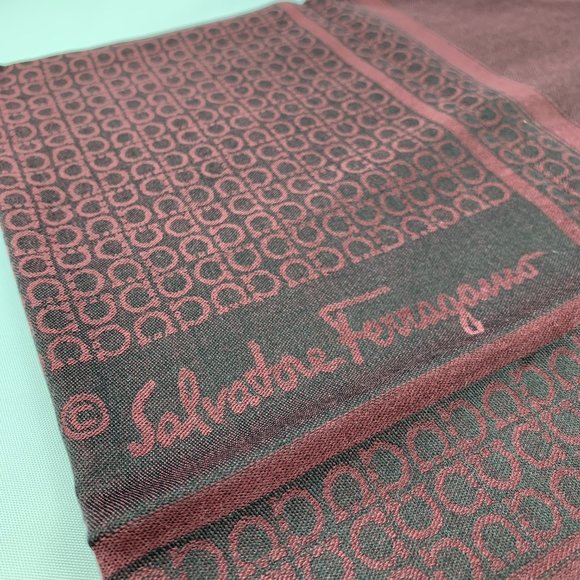 Salvatore Ferragamo Torres Scarf in Black Cherry - Picture 6 of 10
